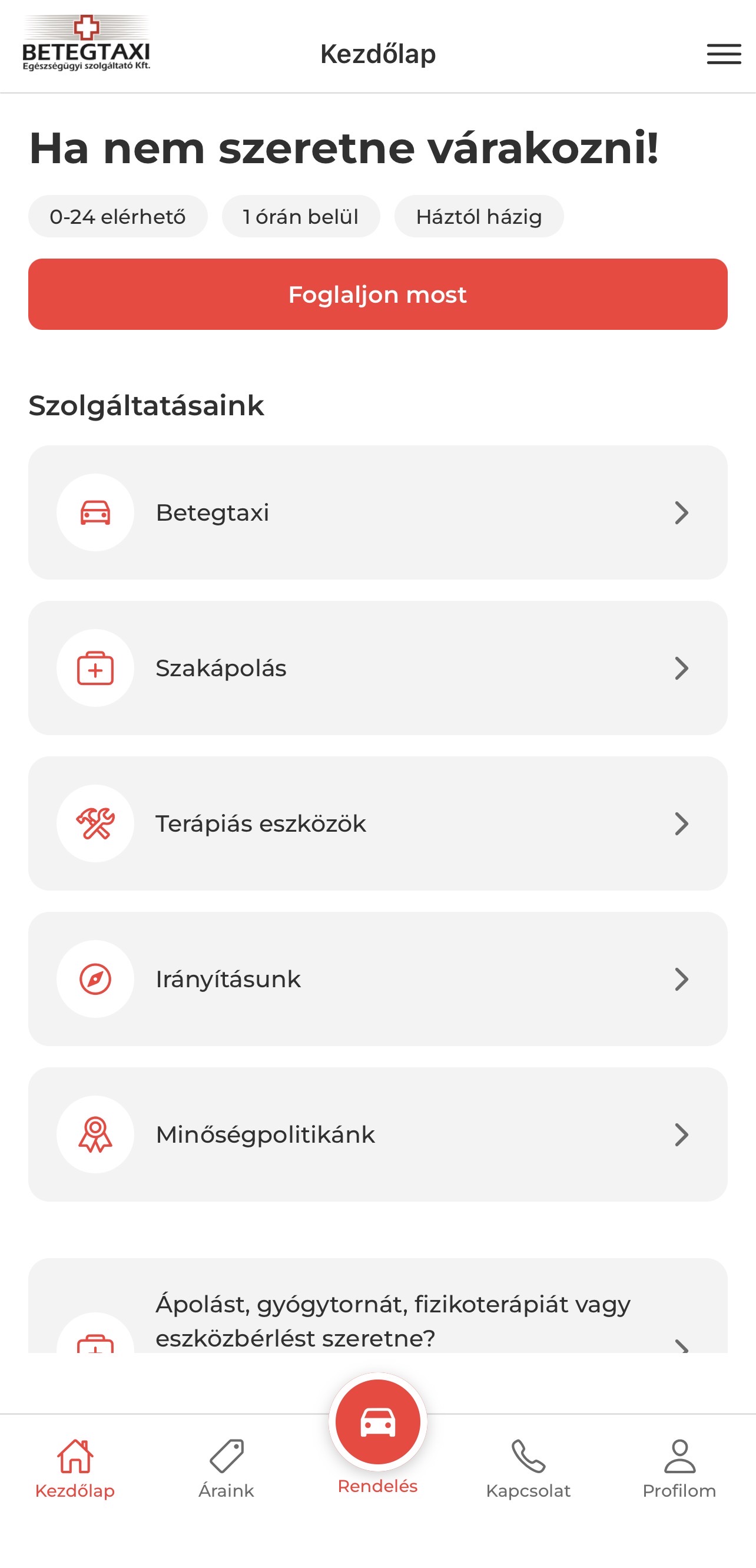 BetegTaxi – Mobile Application and Administration System